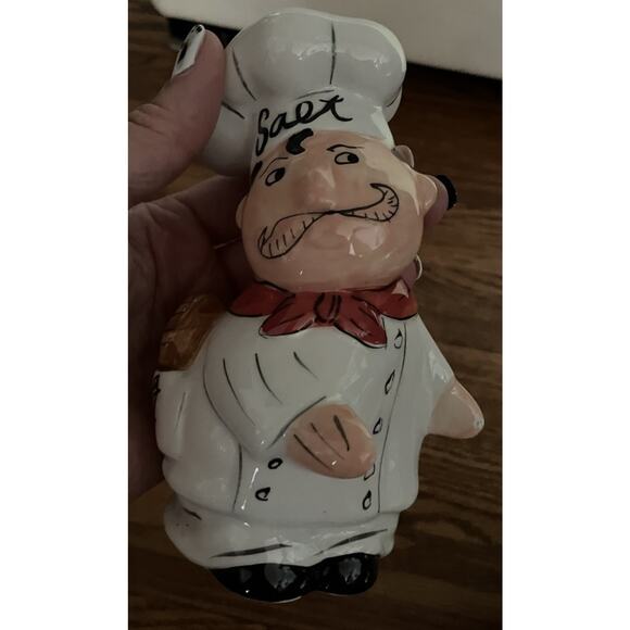 Vintage JIC Ceramic Hand Painted Chef Collection Salt & Pepper Shakers. Unused! - Picture 7 of 8